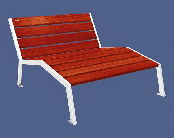 Procity Liegestuhl Silaos 1200 mm, Ohne Armlehne, Holz & Stahl, Mahagoni/RAL 9010, 209641.9010.ACAJ