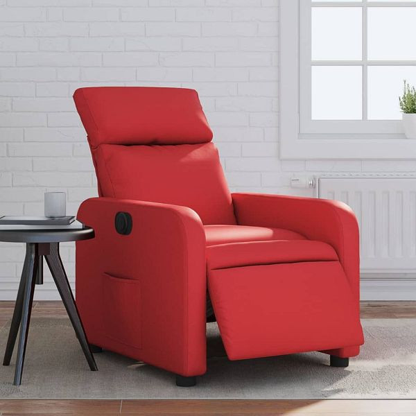 vidaXL Relaxsessel Elektrisch Rot Kunstleder, 3206740, 8721012219694