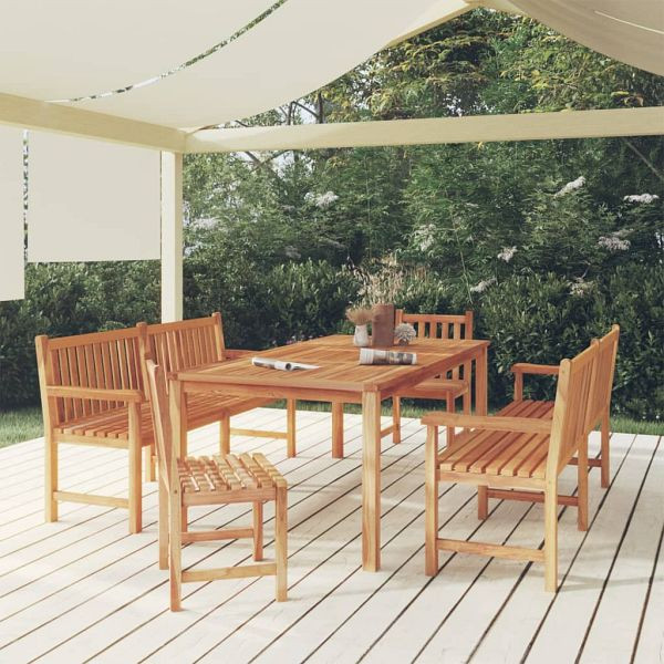 vidaXL 5-teilig Garten-Essgruppe Massivholz Teak, 3157161