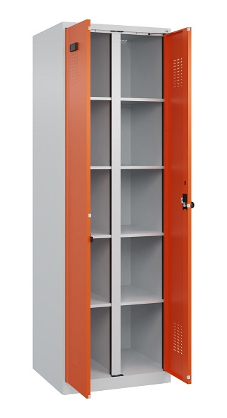 C+P Wäsche-Spind Evolo PLUS, 2 Abteile, 1850x600x500mm, 7035/2004, Verschluss Drehriegel, 049002-20B S10002