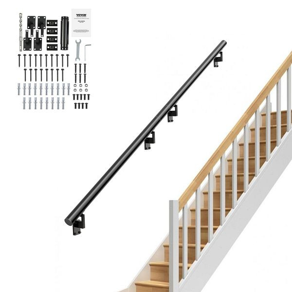 VEVOR Handlauf Aluminiumlegierung Pflegeleicht Treppengeländer 3657,6mm, SNLZYX12FT5CM7RZ1V0