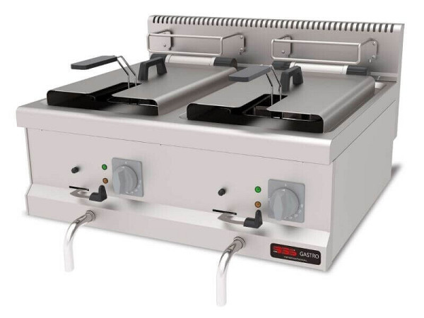 SGS Gastro Elektro Fritteuse, 2x12 Liter, 15 kW, Premium Serie 700, AEF870