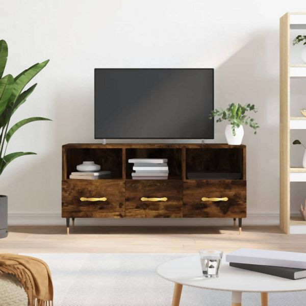 vidaXL TV-Schrank Räuchereiche 102x36x50 cm Holzwerkstoff, 829017