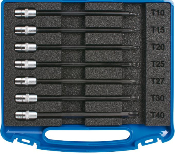 SW-Stahl Schraubendreheinsätze, 1/4", T-Profil, T10-T40, mit Kugelkopf, 7-teilig, 05450L