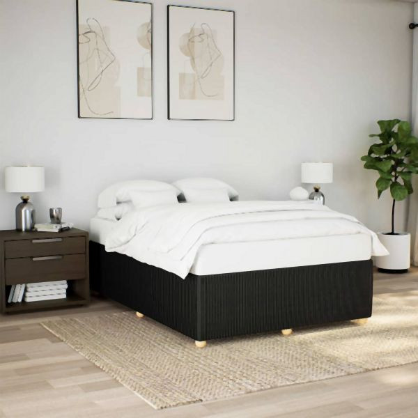 vidaXL Bettgestell ohne Matratze Schwarz 140x200 cm Stoff, 3284944