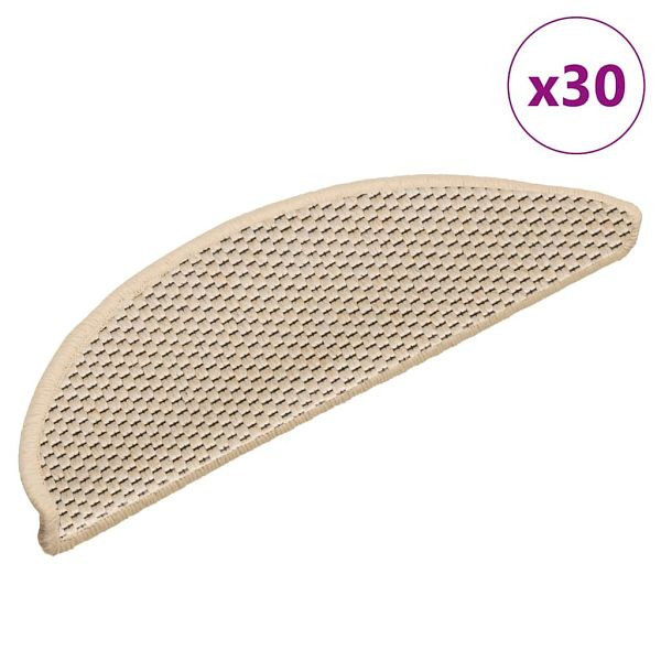 vidaXL Stufenmatten Selbstklebend Sisal-Optik 30Stk. 56x17x3cm, 3365869