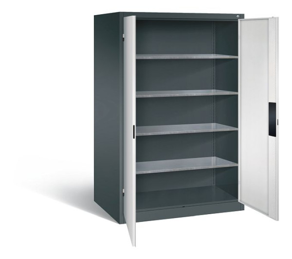 C+P Werkzeugschrank Acurado, H1950xB1200xT800mm, Farbe: Anthrazitgrau / Lichtgrau, Muldengriff, 8934-052 S10144