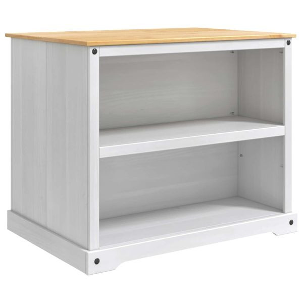 vidaXL Küchentrolley 2-teilig Weiß und Honigwachs 112 x 77 x 91,5 cm, 3425381