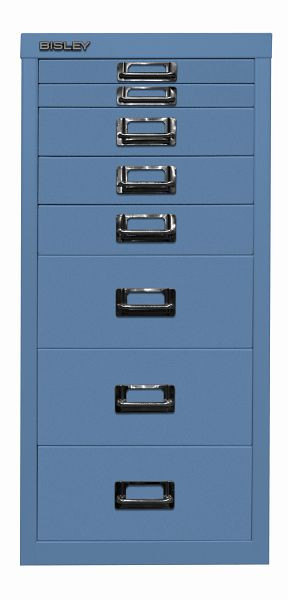Bisley MultiDrawer, 29er Serie, DIN A4, 8 Schubladen, blau, L298605
