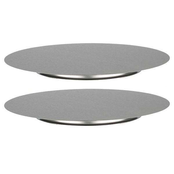 APS Servier- und Tortenplatte, Edelstahl, Ø 31 cm, Höhe 3 cm, VE: 2er-Set, 67570