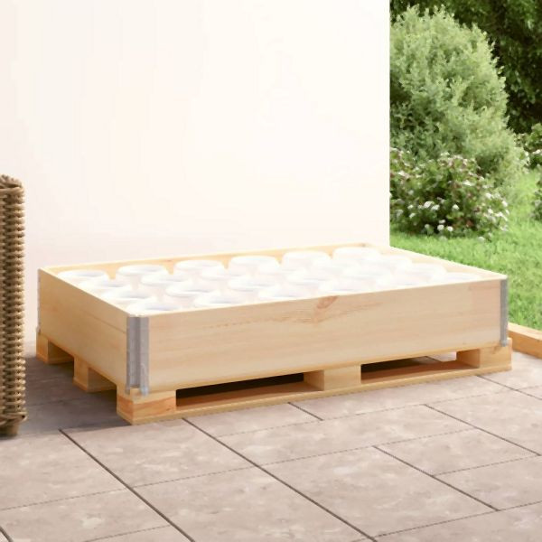 vidaXL Paletten-Aufsatzrahmen 80×120 cm Kiefern-Massivholz, 310050