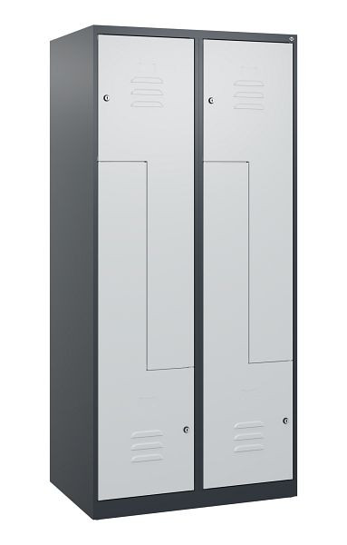 C+P Z-Spind Classic PLUS, 4 Abteile, 1700x800x500mm, 7016/7035, Zylinderschlösser, 0800037-224 S10018