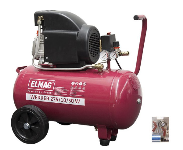 ELMAG Kompressor WERKER 275/10/50 W - 'SET-AKTION', 10015