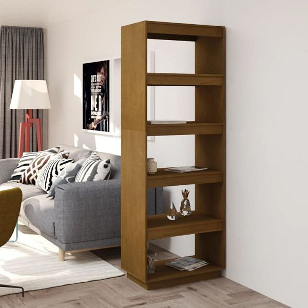 vidaXL Bücherregal/Raumteiler Honigbraun 60x35x167 Massivholz Kiefer, 810877