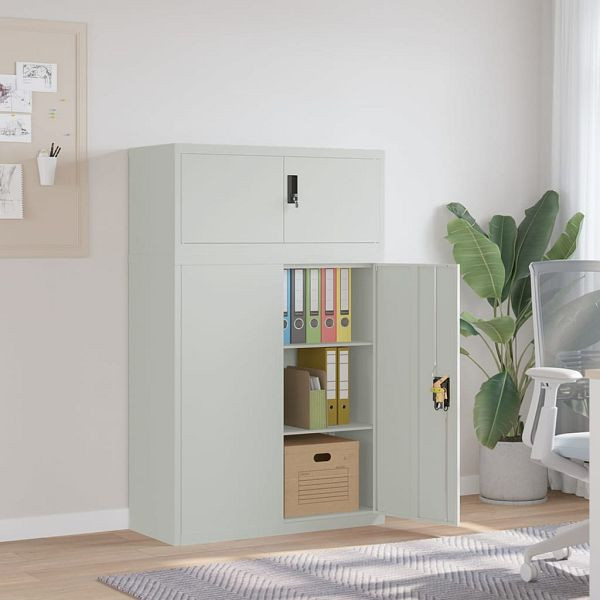 vidaXL Aktenschrank Hellgrau 90x40x145 cm Stahl, 3188318