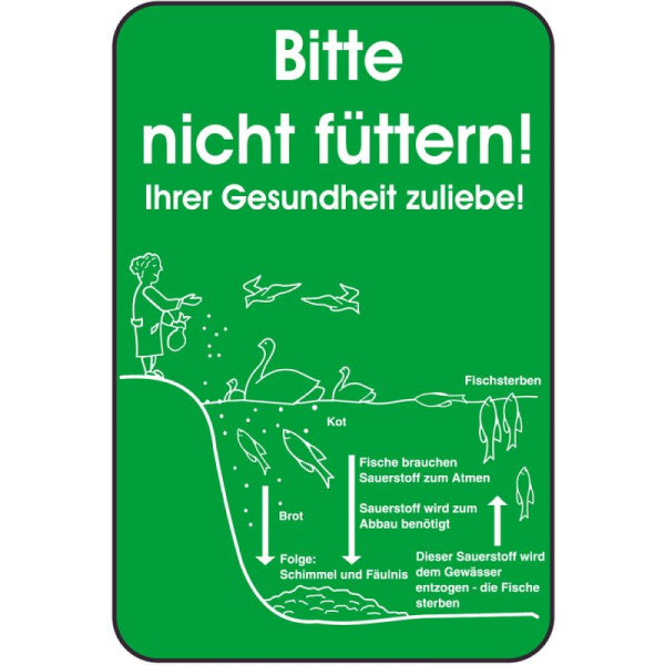 Stein HGS Hinweisschild, Bitte nicht füttern! Ihrer Gesundheit zuliebe!, 14876