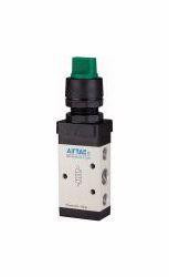 Riegler 5/2-Wegeventil, manuell betätigt, mit kurzem Drehhebel, monostabil, für Schalttafeleinbau, 116026