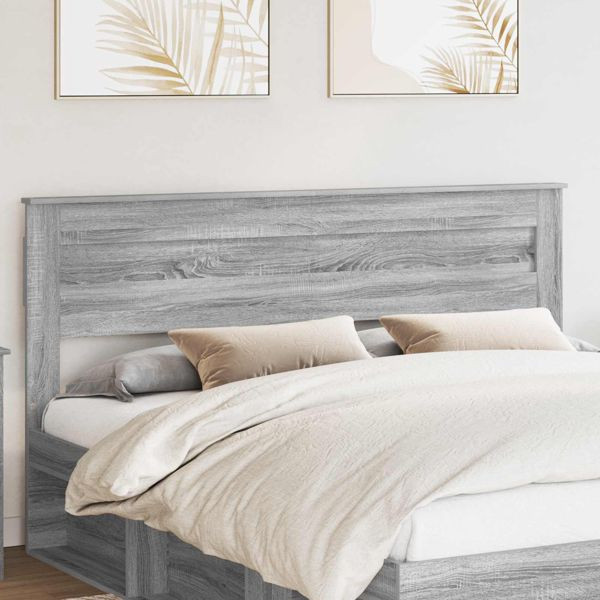 vidaXL Kopfteil Graues Sonoma Holzwerkstoff, 888090