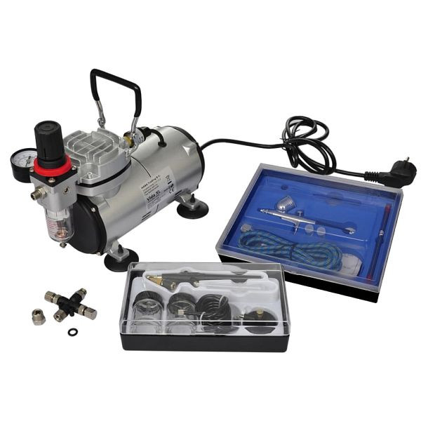 vidaXL Airbrush Profi Komplett-Set mit 2 Pistolen, 140283