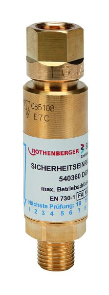 Rothenberger Rückschlagsicherung für Druckminderer, Sauerstoff, 540360
