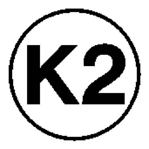Stein HGS Elektrokennzeichnung/Betriebsmittelkennzeichnung, Kennzeichnung gemäß DGUV 203-005 für ortsveränderliche Betriebsmittel, K2, 30.0760