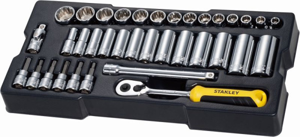 Stanley 3/8“ Steckschlüssel/Zubehör 36-teilig, STMT1-74174