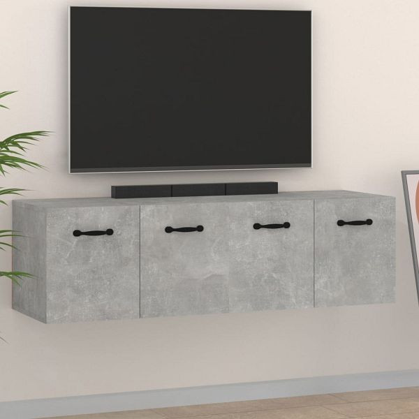vidaXL Wandschränke 2 Stück Betongrau 80x35x36,5 cm Holzwerkstoff, 3115655