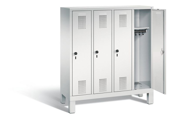 C+P Kindergarten-Spind Evolo, H1350xB1190xT300mm, Farbe: Lichtgrau, 480103-40 S10038