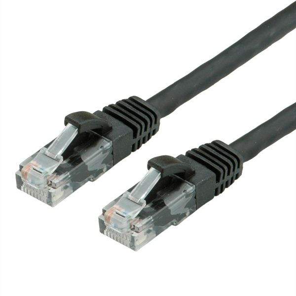 VALUE Patchkabel Kategorie 6 (Class E) UTP, LSOH, schwarz, 0,5 m, 21.99.1025