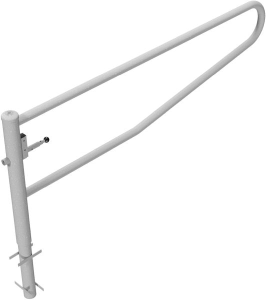 Schake Drehbare Gatterschranke, zum Einbetonieren, feuerverzinkt, Gesamtbreite: 2500 mm, für Vorhangschloss, 413_251V