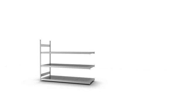 hofe Großfach-Anbauregal, 2000x800x2500 mm, 3 Fachebenen, verzinkt, 350 kg Fachlast, 1200 kg Feldlast, zweiseitige Bedienung, GZA20825B