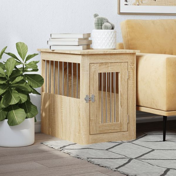 vidaXL Hundekäfig im Möbelstil Sonoma-Eiche 45x62x59 cm Holzwerkstoff, 838311