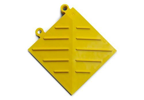 DENIOS Anti-Ermüdungs-Fliese Sicherheitsecke DF, PVC, gelb, 15,2 cm x 15,2 cm, 179-386
