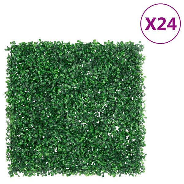 vidaXL Kunsthecken 24 Stück Grün 50x50 cm, 366635, 8721012385436