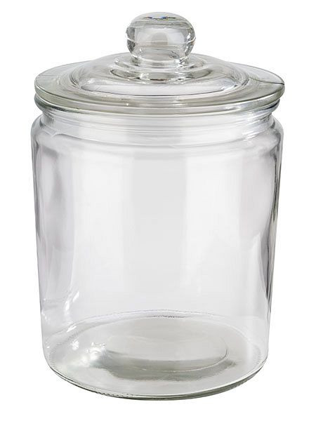 APS Vorratsglas -CLASSIC-, Ø 14 cm, Höhe: 21,5 cm, Glas, Polyethylen, 2 Liter, inklusive Glasdeckel, 82251