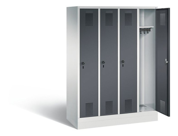 C+P Spind Evolo, H1600xB1190xT500mm, Farbe: Lichtgrau / Schwarzgrau, 480206-40 S10084