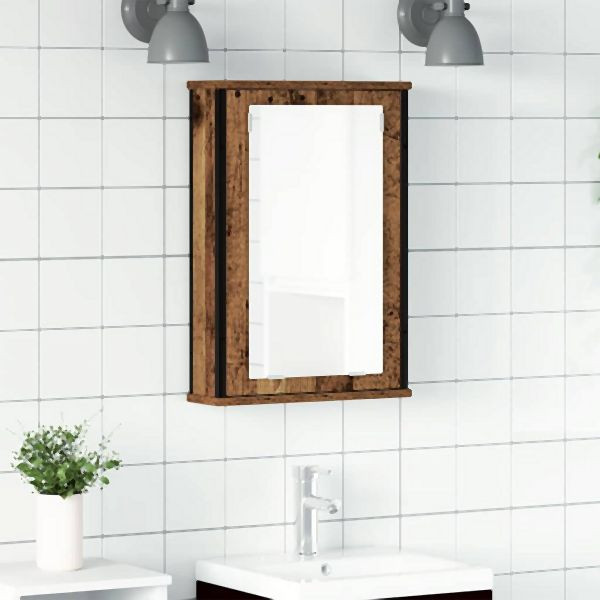 vidaXL Bad-Spiegelschrank Altholz-Optik 42x12x60 cm Holzwerkstoff, 862229