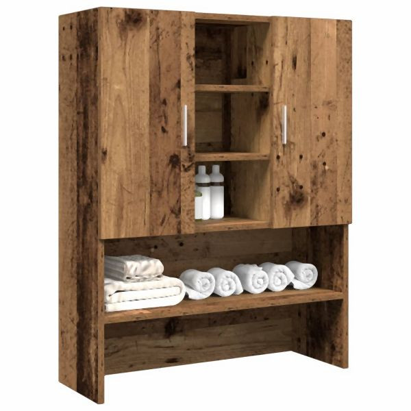 vidaXL Waschmaschinenschrank Altholz-Optik 70,5x25,5x90 cm, 856637