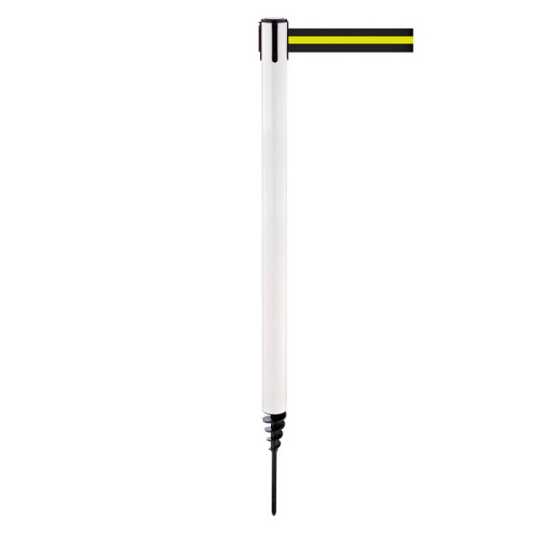 Stein HGS Personenleitsystem -P-Line Outside-, weiß, schwarz/gelb/schwarz waagerecht (gestreift), mit Gurtendstück (Standard), 37690-0501