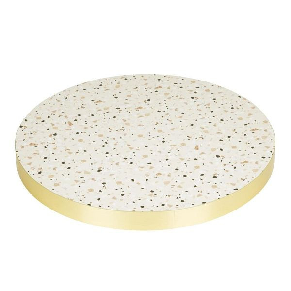 Bolero Runde Tischplatte im Terrazzo-Stil, 600 mm, FU518