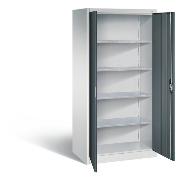 C+P Werkzeugschrank Acurado, H1950xB930xT600mm, Farbe: Lichtgrau / Anthrazitgrau, Muldengriff, 8922-00 S10765