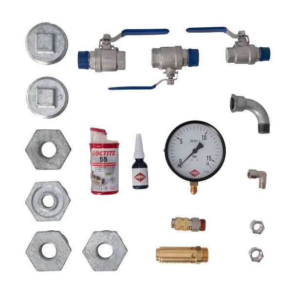Airpress Armaturensatz für Druckluftbehälter 500-1500L 16 bar und Kompressor 3/4" 2.2-15 kW, PL5234-16