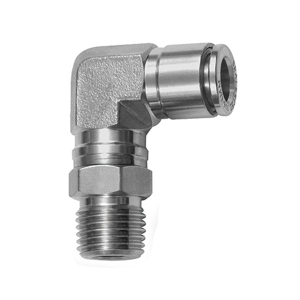 Riegler L-Steckverschraubung, drehbar, R 1/8, Schlauch-Ø 4, ES 1.4404, 135140