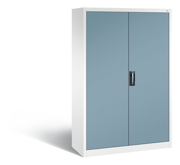 C+P Büro-Drehtürenschrank Acurado, H1950xB1200xT500 mm, Weiß/Horizontblau, 9480-000 S10874