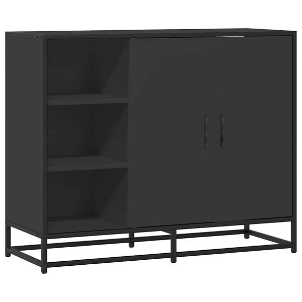 vidaXL Sideboard Schwarz 92x35x76 cm Holzwerkstoff, 849019