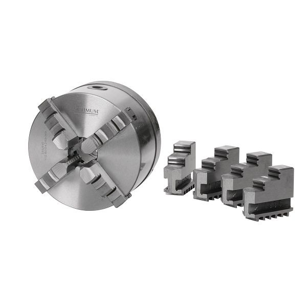 Optimum Vierbacken-Drehfutter Guss Camlock, zentrisch spannend Ø 200 mm DIN ISO 702-2 Nr. 5, 3442845