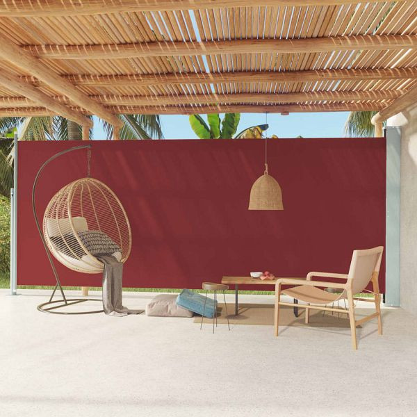 vidaXL Seitenmarkise Ausziehbar 220x600 cm Rot, Stoff, 317979