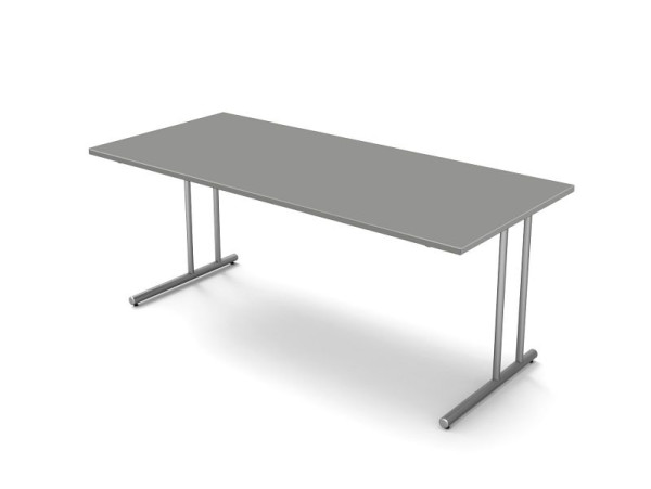 Kerkmann Schreibtisch mit C-Fuß-Gestell, Start Up, B 1800 mm x T 800 mm x H 750 mm, Farbe: Grafit, 11434612