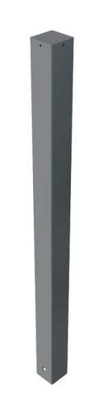 Schake Stilpoller aus Vierkantrohr 80x80mm, mit Flachkopf, ca 900mm Überflur feuerverzinkt und DB 703 beschichtet, ortsfest zum Einbetonieren, 4081B