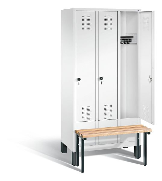 C+P Garderobenschrank Evolo, H1850xB900xT815mm, Farbe: Verkehrsweiß, 48030-30 S10193